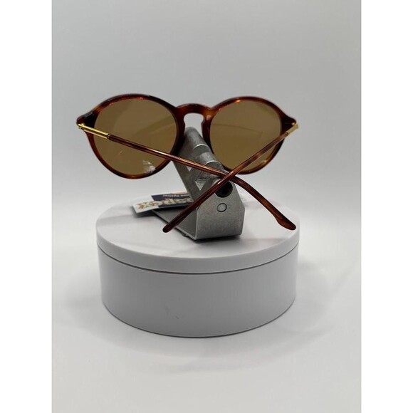 NEW VTG Sunglasses Round Plastic Tortoise Style | Brown Lens #849 Made In Italy main image 8
